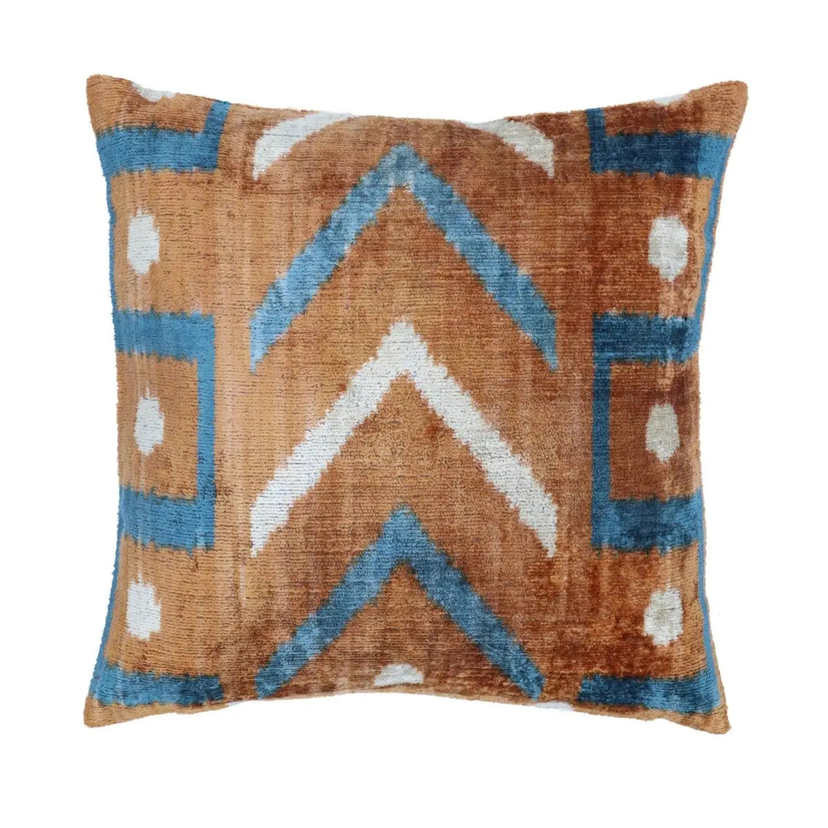 Canvello Blue And Brown Pillows For Living Room - 16x16 inch - Canvello
