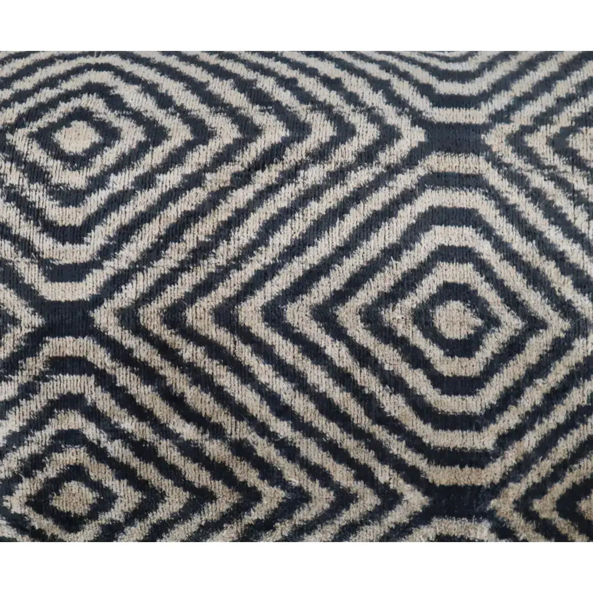 Canvello Decorative Black Ivory Chevron Throw Pillow Down Feather Filled - 16x24 - Canvello
