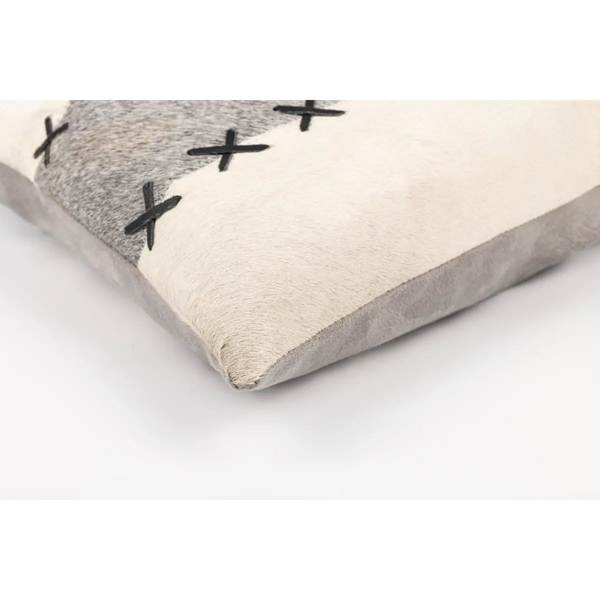 Canvello Genuine Cowhide Leather Decorative Throw Pillows - Handmade Patchwork Boho Accent Pillows For Sofa Couch Bed