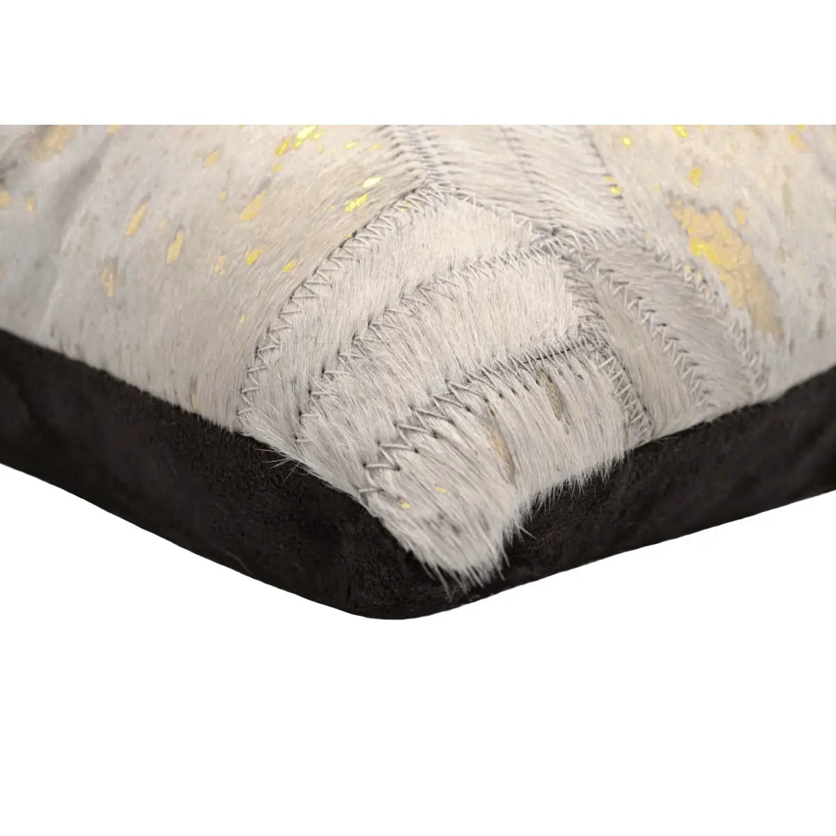 Canvello Genuine Cowhide Leather Decorative Throw Pillows - Handmade Patchwork Boho Accent Pillows For Sofa Couch Bed