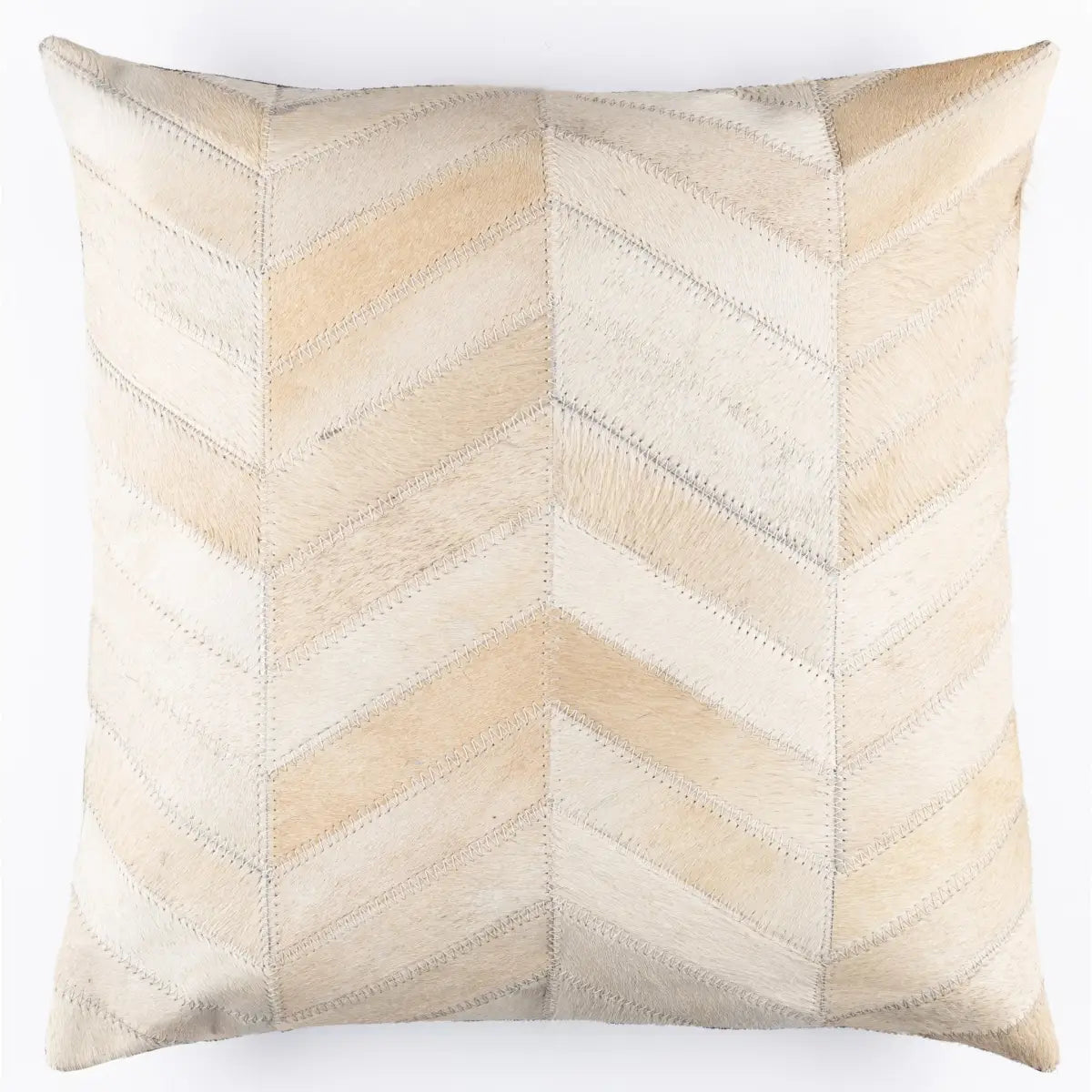 Canvello Genuine Cowhide Leather Decorative Throw Pillows - Handmade Patchwork Boho Accent Pillows For Sofa Couch Bed