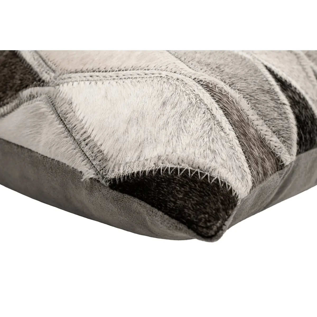 Canvello Genuine Cowhide Leather Decorative Throw Pillows - Handmade Patchwork Boho Accent Pillows For Sofa Couch Bed