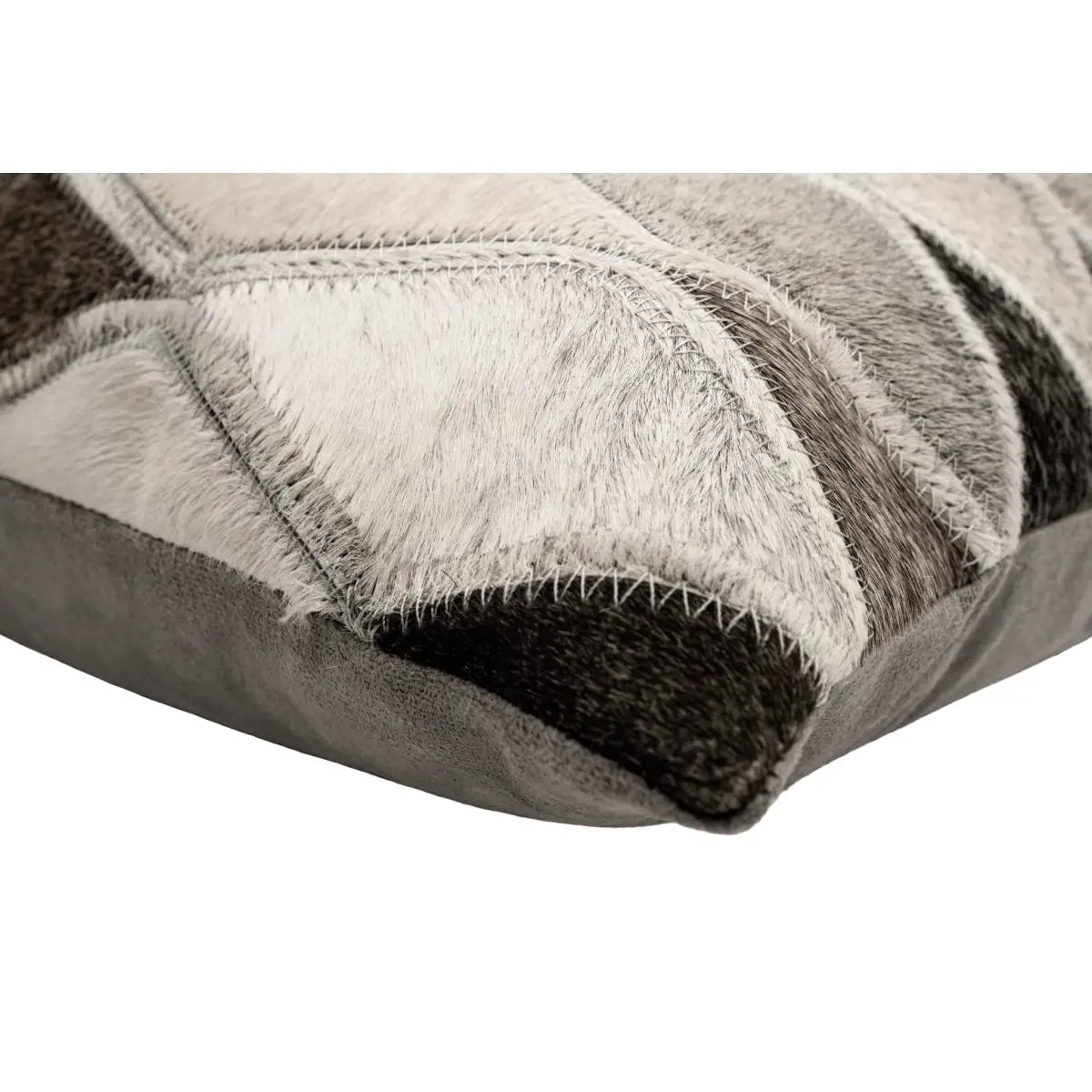 Canvello Genuine Cowhide Leather Decorative Throw Pillows - Handmade Patchwork Boho Accent Pillows For Sofa Couch Bed