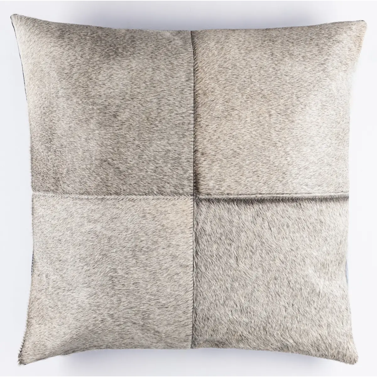 Canvello Genuine Cowhide Leather Decorative Throw Pillows - Handmade Patchwork Boho Accent Pillows For Sofa Couch Bed