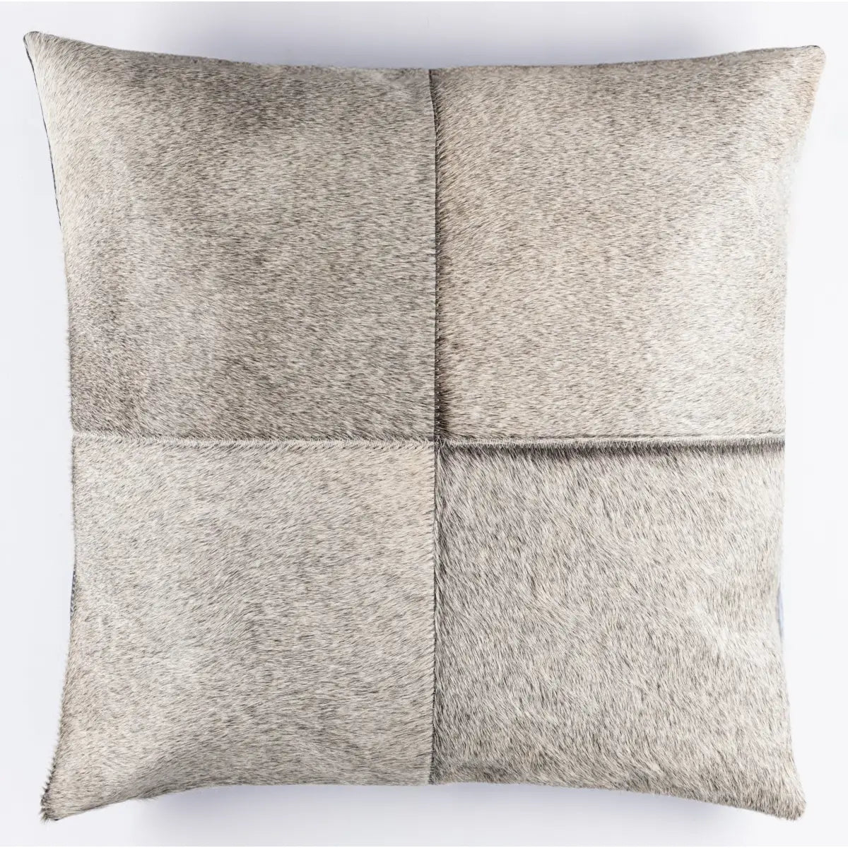 Canvello Genuine Cowhide Leather Decorative Throw Pillows - Handmade Patchwork Boho Accent Pillows For Sofa Couch Bed