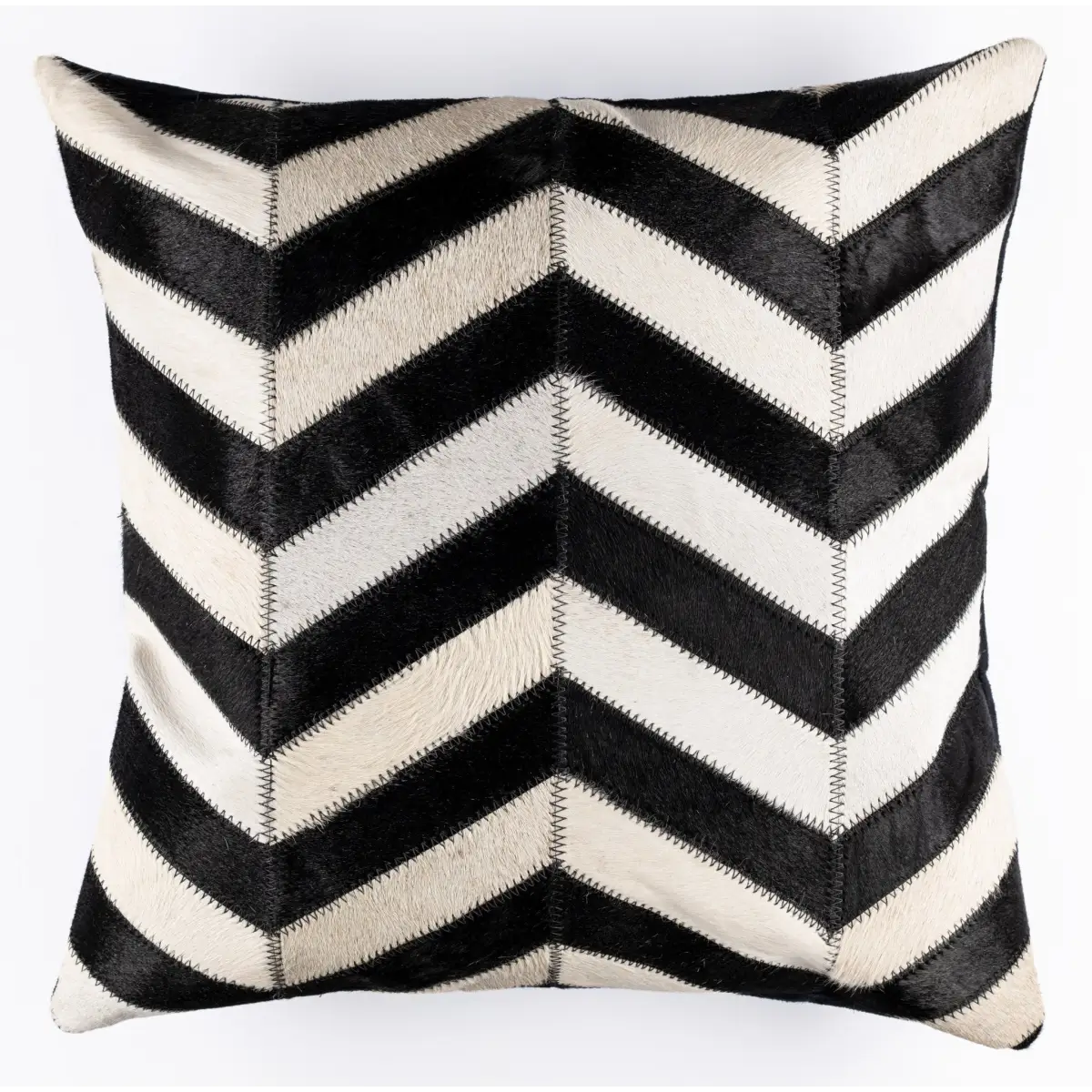 Canvello Genuine Cowhide Leather Decorative Throw Pillows - Handmade Patchwork Boho Accent Pillows For Sofa Couch Bed