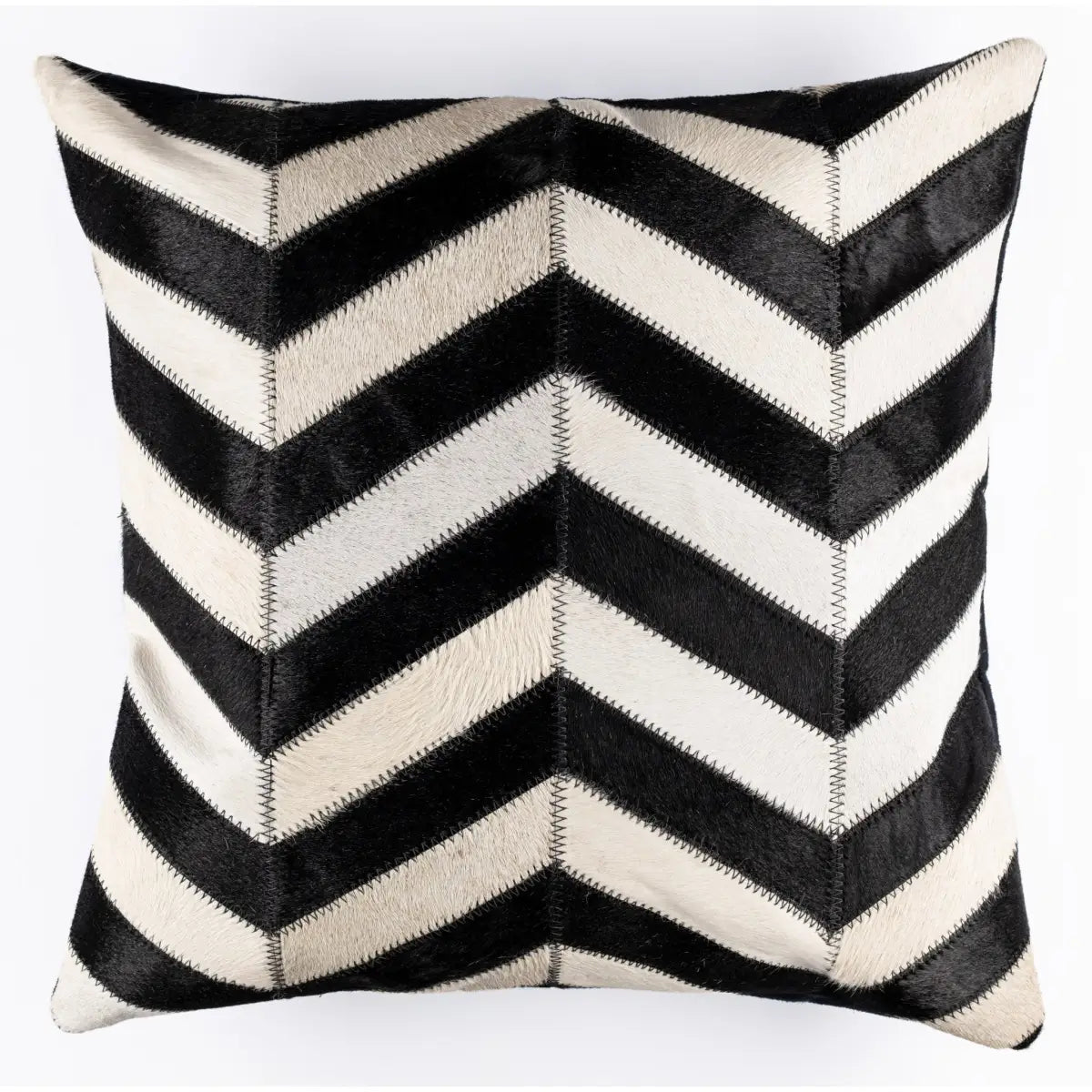 Canvello Genuine Cowhide Leather Decorative Throw Pillows - Handmade Patchwork Boho Accent Pillows For Sofa Couch Bed