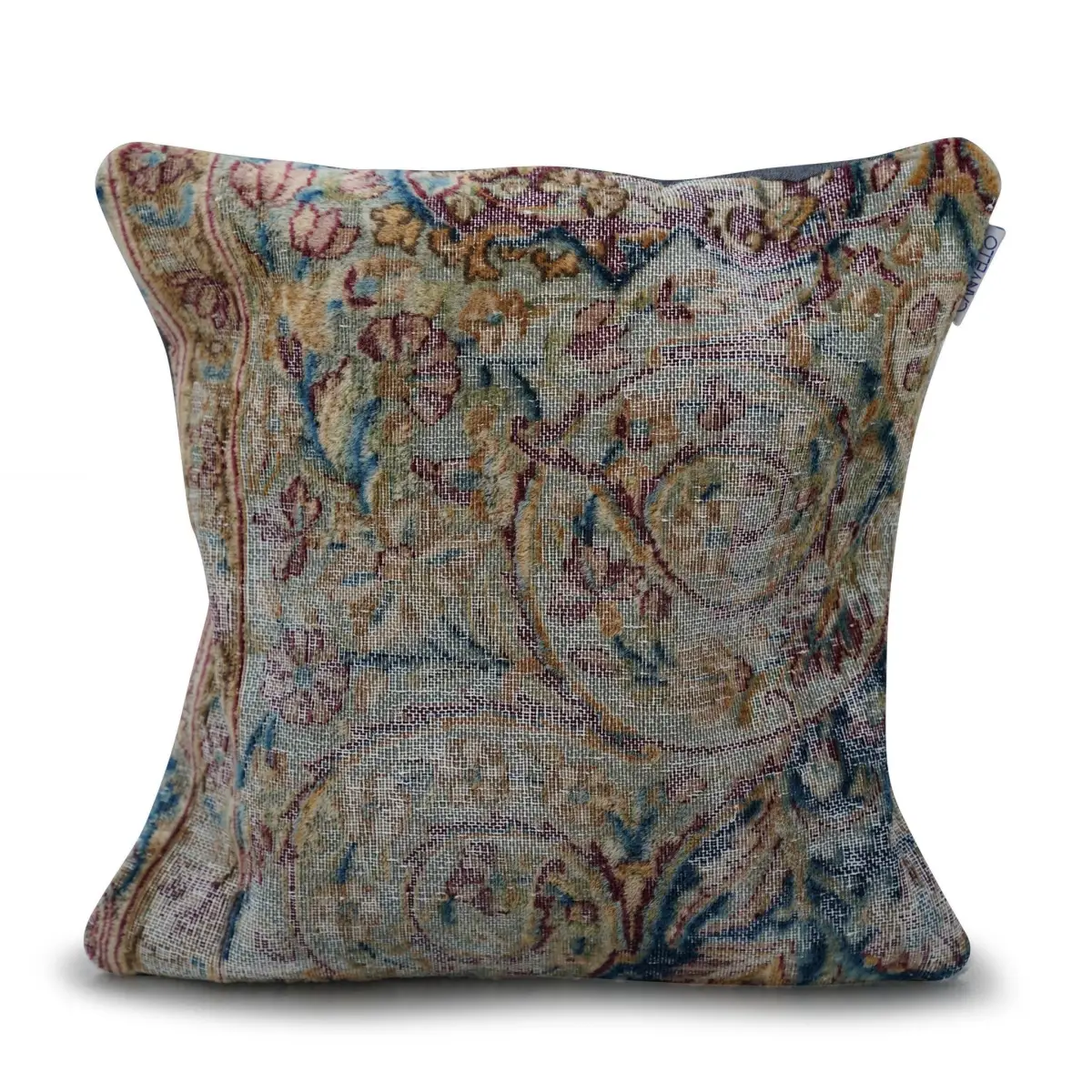 Canvello Handmade Kerman Rug Antique Pillow - 18’’x18’’ - Canvello