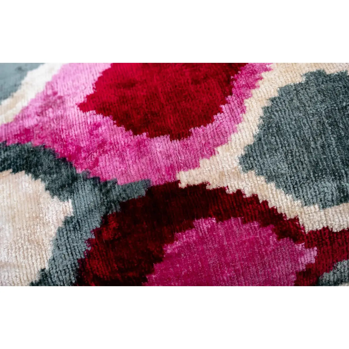 Canvello Handmade Luxury Decorative Pillow Cover & Premium Down Feather Insert Soft Velvet Silk Throw Cushion Gray Pink