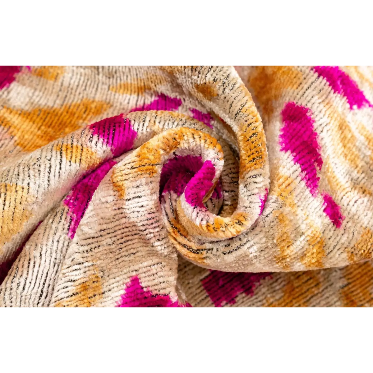 Canvello Handmade Pink and Gold Floral Design Throw Pillow - 16x16 inch Silk Velvet Vegetable Dyed with Premium Down
