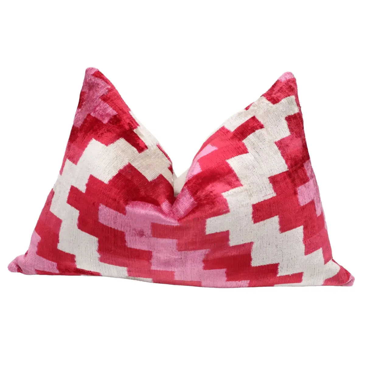 Canvello Handmade Pink Red Throw Pillows For Couch - 16x24 - Canvello