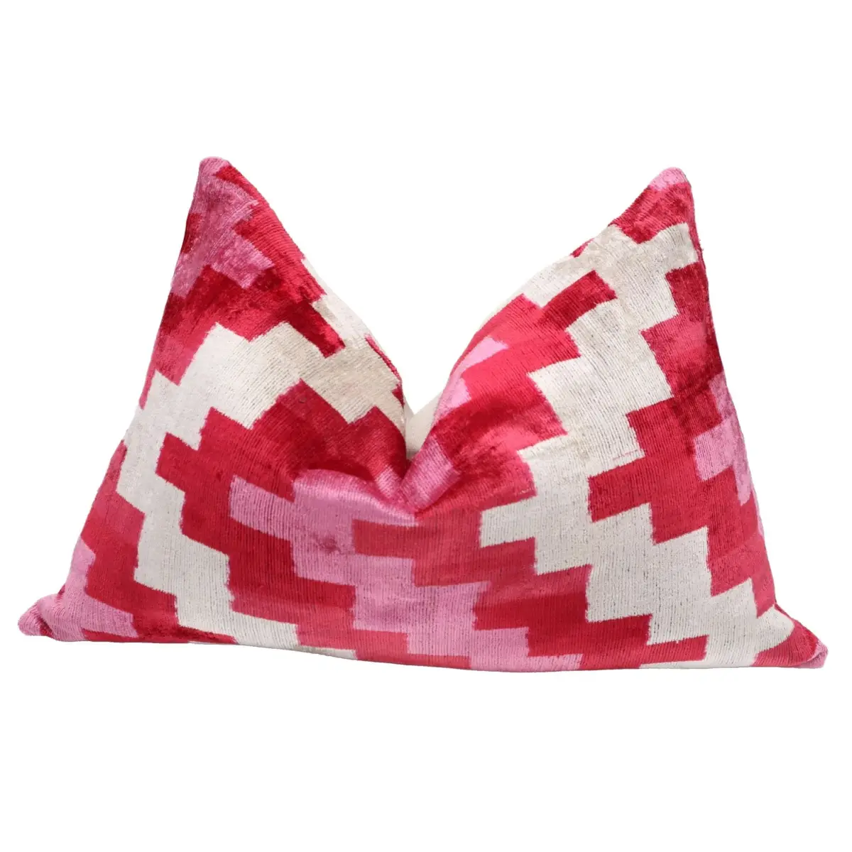 Canvello Handmade Pink Red Throw Pillows For Couch - 16x24 - Canvello