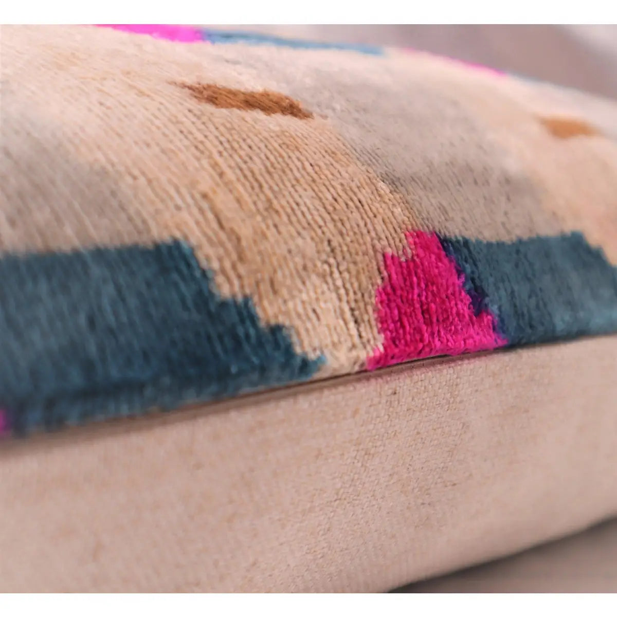 Canvello Handmade PinkGray Geometic Throw Pillow - 16x24 - Canvello