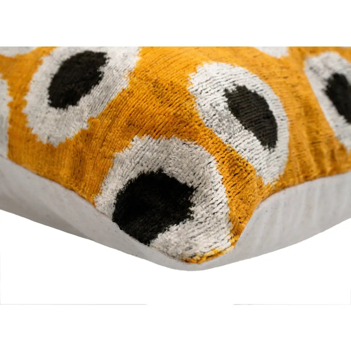 Canvello Handmade Polka Dot Velvet Throw Pillow in Mustard Yellow - Perfect for Modern and Eclectic Decor | 16 x 24