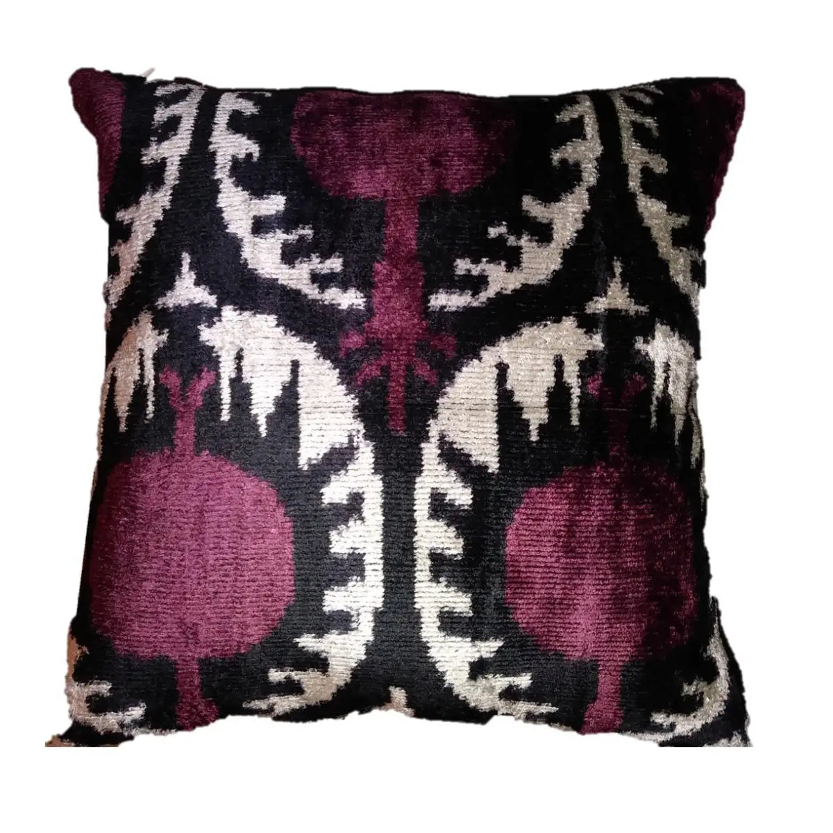Canvello Handmade Stylish Velvet Throw Pillow - 20’’ X 20’’ - Maroon - Black - Beige - Canvello