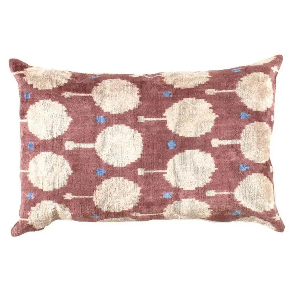Canvello IKAT Brown Velvet Pillow - TI 150 - Brown / 1’ x 1’ - Canvello