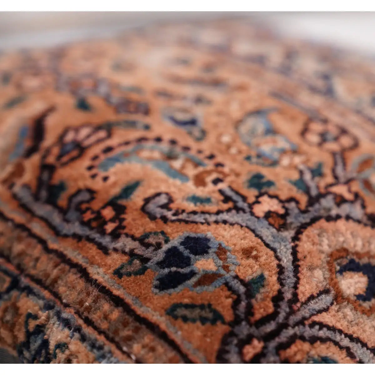 Canvello Kerman Rug Brown Throw Pillow - 18’’x18’’ - Canvello