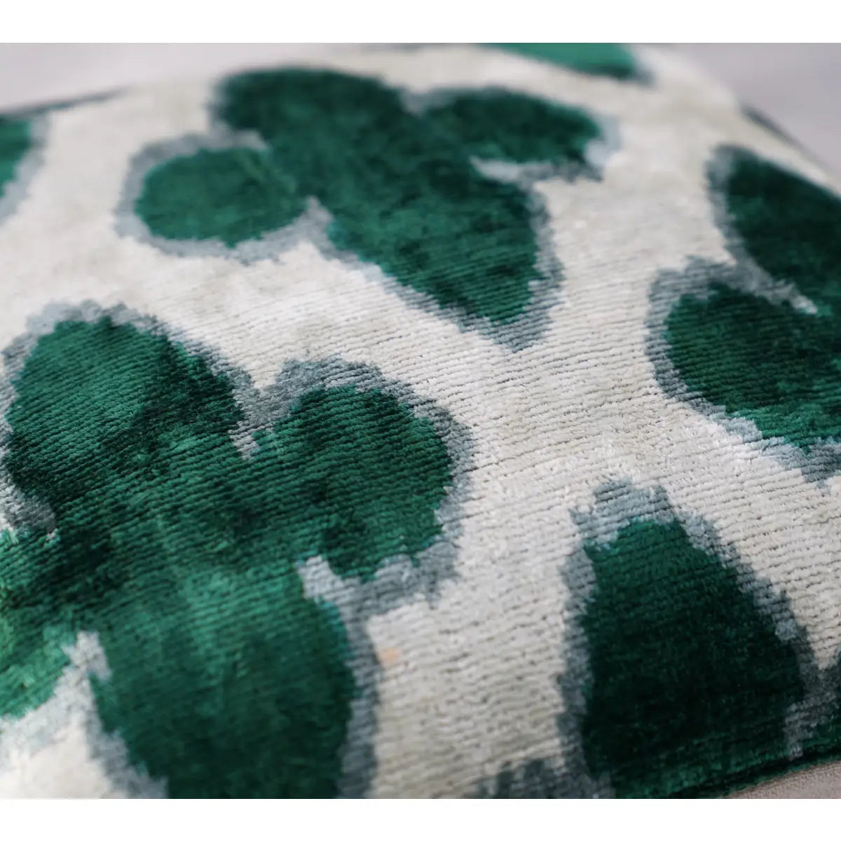 Canvello Luxury Leaf Green Carbon Grey Pillow for Couch | 16x16 - Canvello