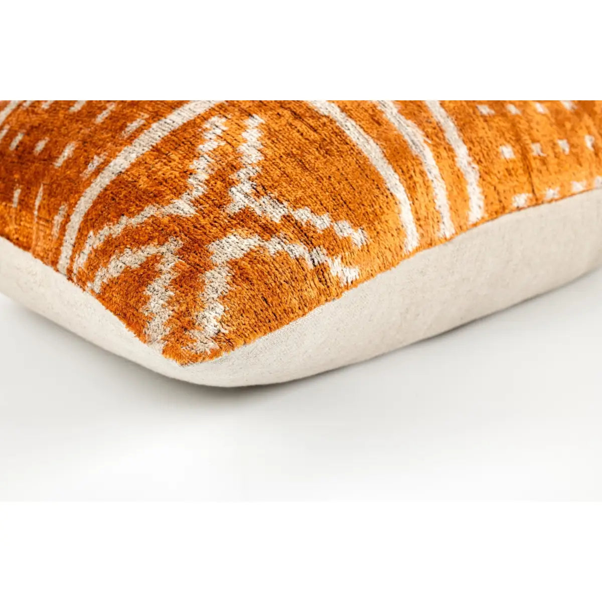 Canvello Organic Handmade Silk Velvet Pillow: 16x24 Inches with Premium Down Feather Insert - Luxury Copper Orange