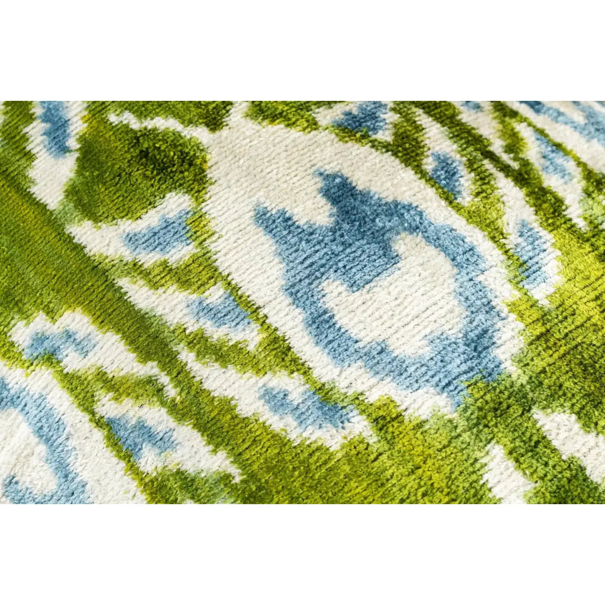 Canvello Organic Handmade Silk Velvet Pillow: 16x24 Inches with Premium Down Feather Insert - Luxury Green Geometric