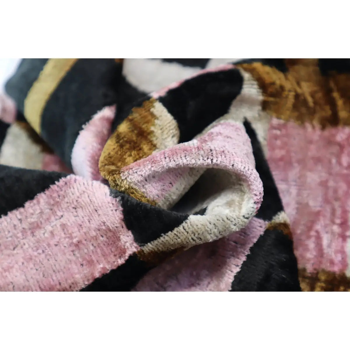 Canvello Pink Brown Handmade 16x24 Silk Velvet Pillow Organic Veg Dyed Down/Feather Filled - Canvello