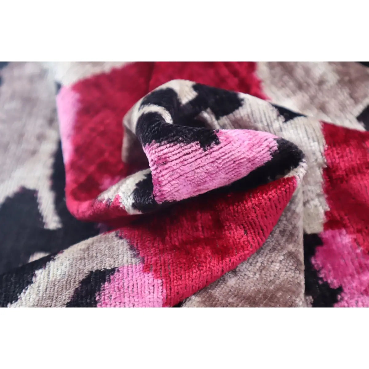 Canvello Pink Gray Handmade 16x24 Silk Velvet Pillow Organic Veg Dyed Down/Feather Filled - Canvello