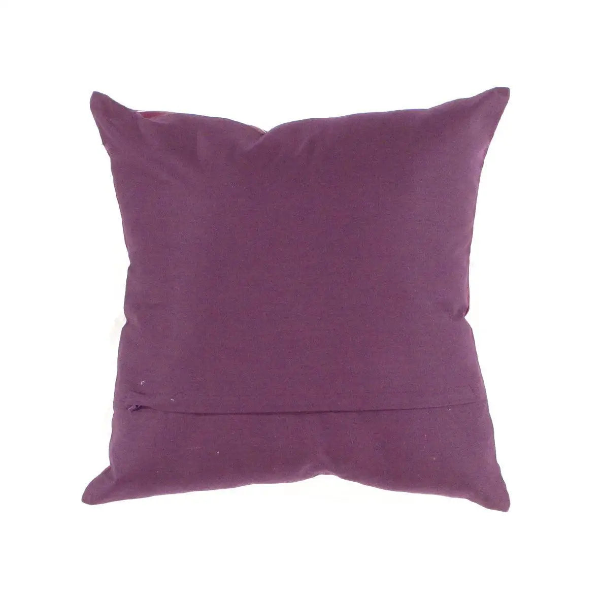 Canvello Suzani Embroidered Throw Pillow - TS 2 - Red Devil - Rust / 1’ x 1’ - Canvello
