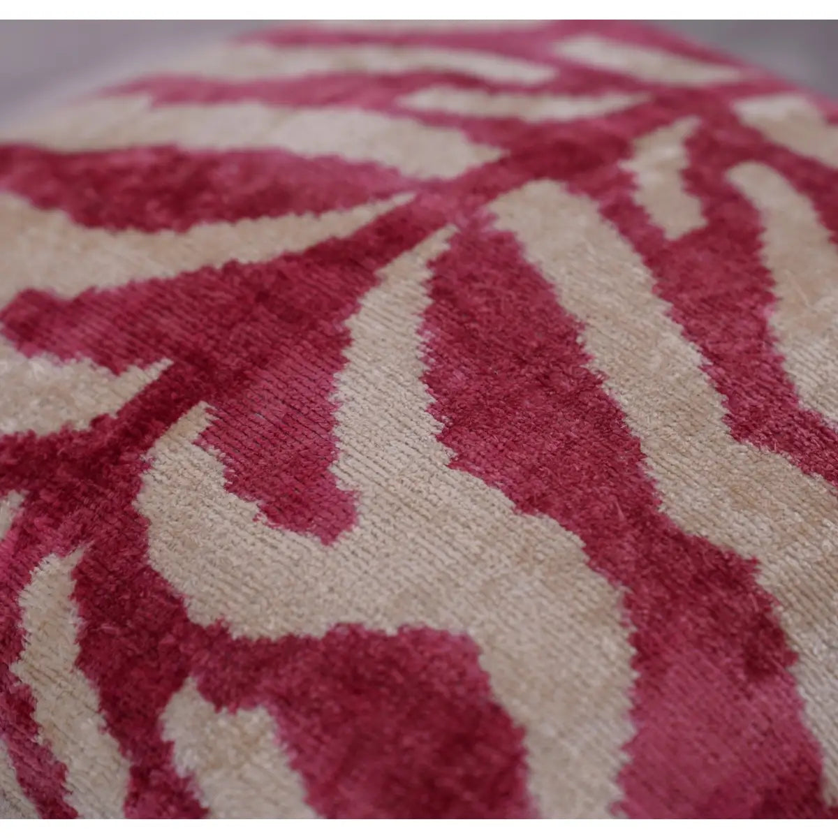 Canvello Tiger Print Pinkish Red Throw Pillows - 16x16 inch - Canvello