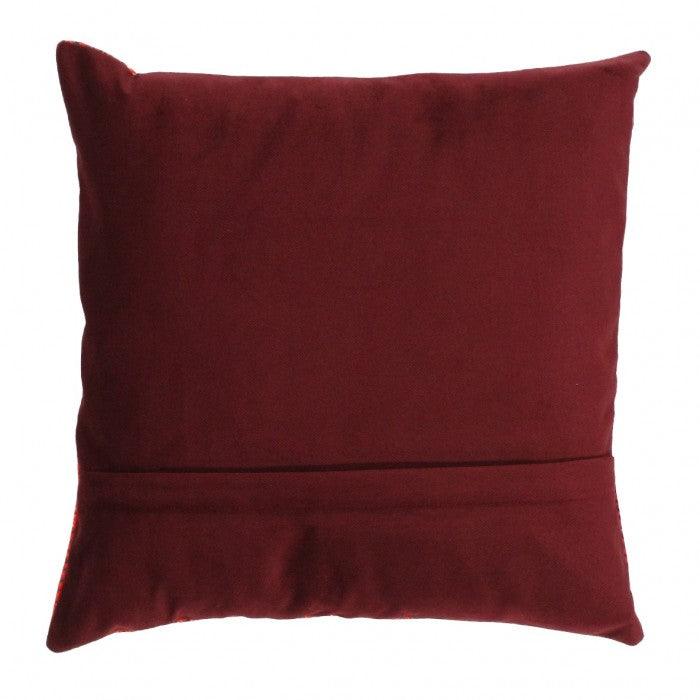 Canvello Traditional Design Velvet Pillow - 20’ X 20’ - Red / 20’ X 20’ - Canvello