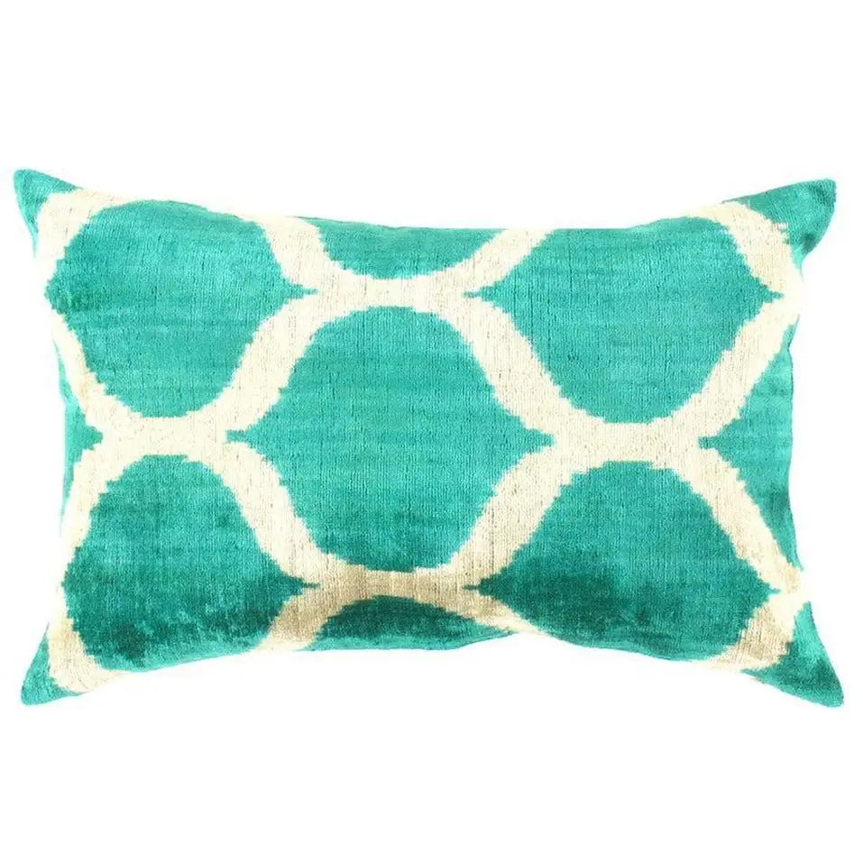 Canvello Turkish Green Velvet Throw Pillows - TI 145 - Green Beige / 16’’X24’’ - Canvello
