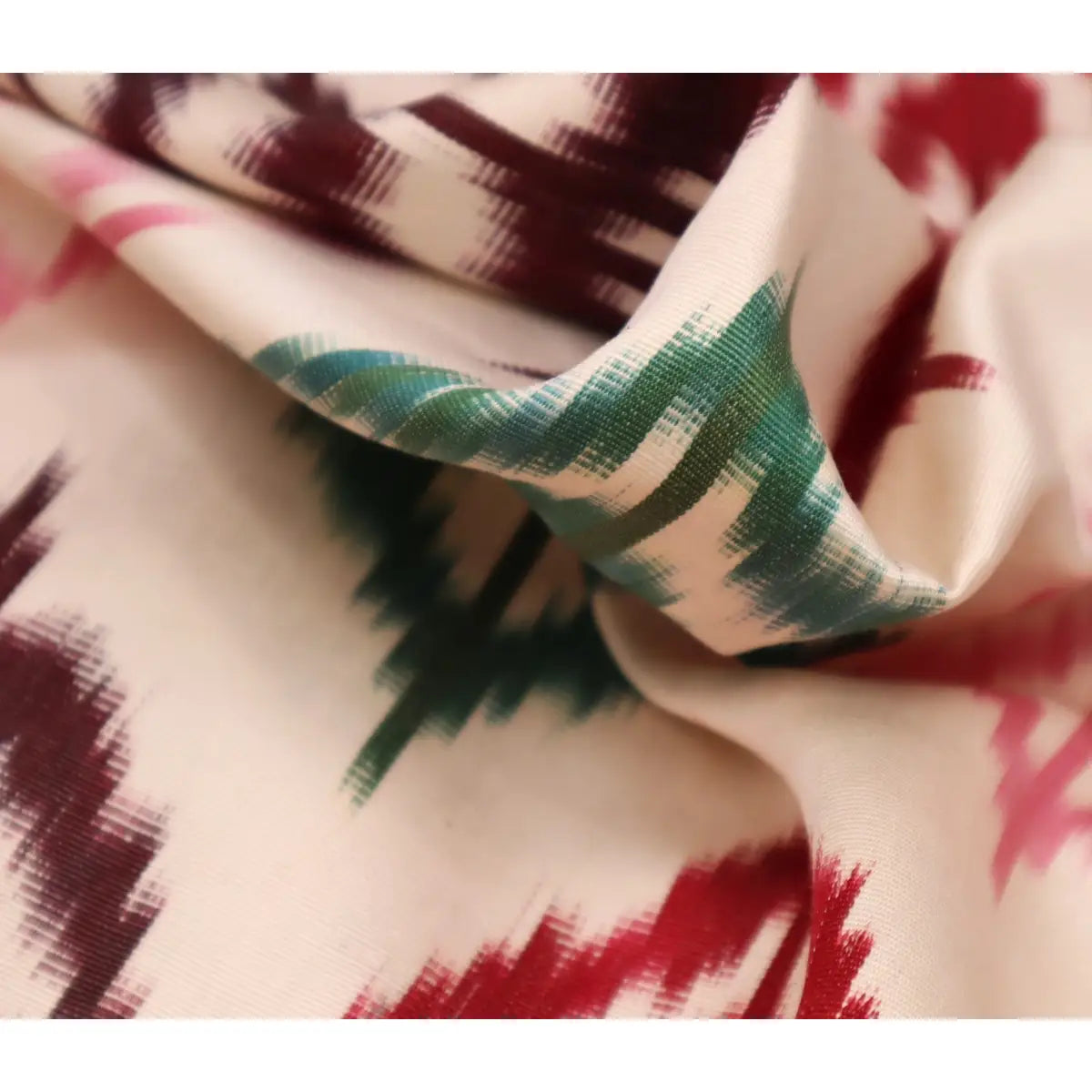 Canvello Turkish Silk Ikat White Throw Pillow - TI 28 - Multi Color / 16’’ x 24’’ - Canvello