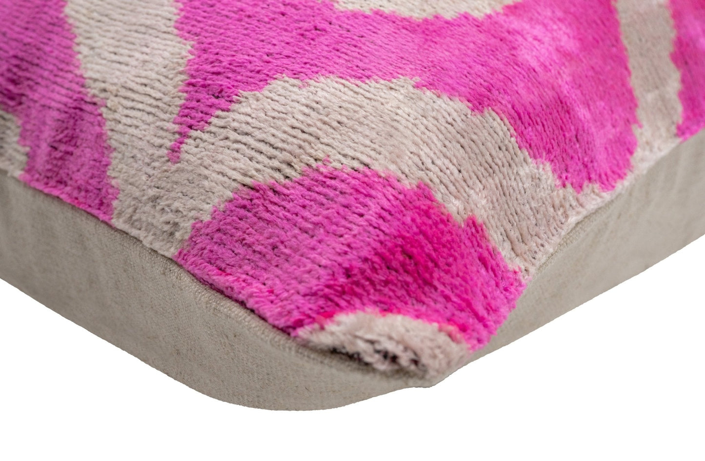 Canvello Vibrant 16x24 in Pink Geometric Trellis Throw Pillow - Modern Fuchsia and White Plush Cushion for Home Décor