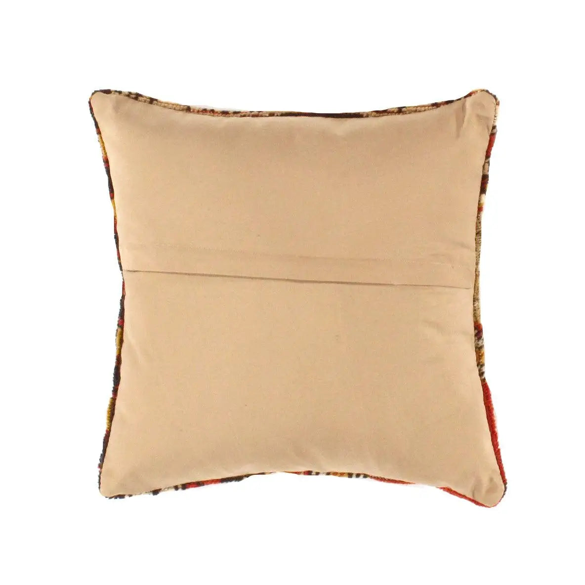 Canvello Vintage Hand Knotted Rug Pillow - 16’’ X 16’’ - Rust - Canvello