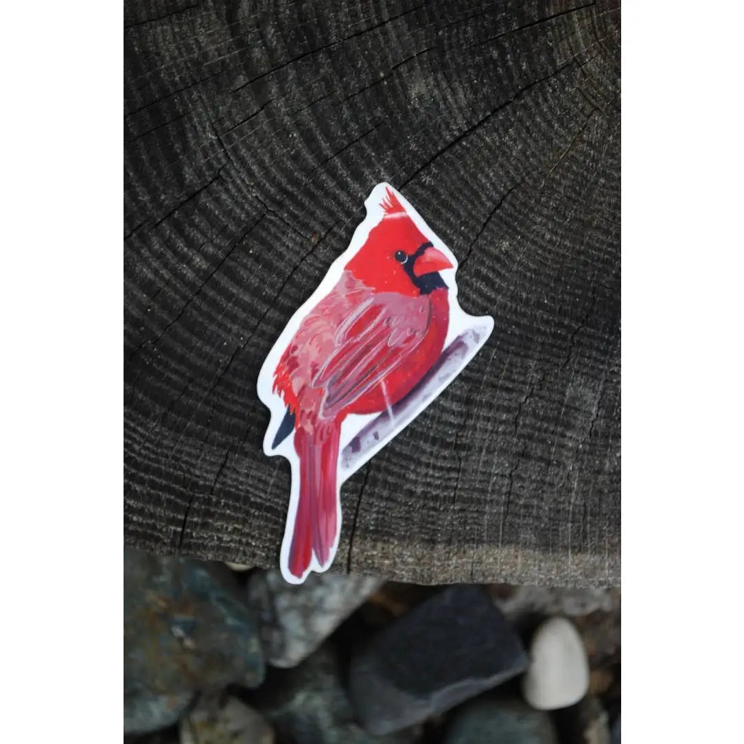 Cardinal Vinyl Sticker - Little Rocks Design