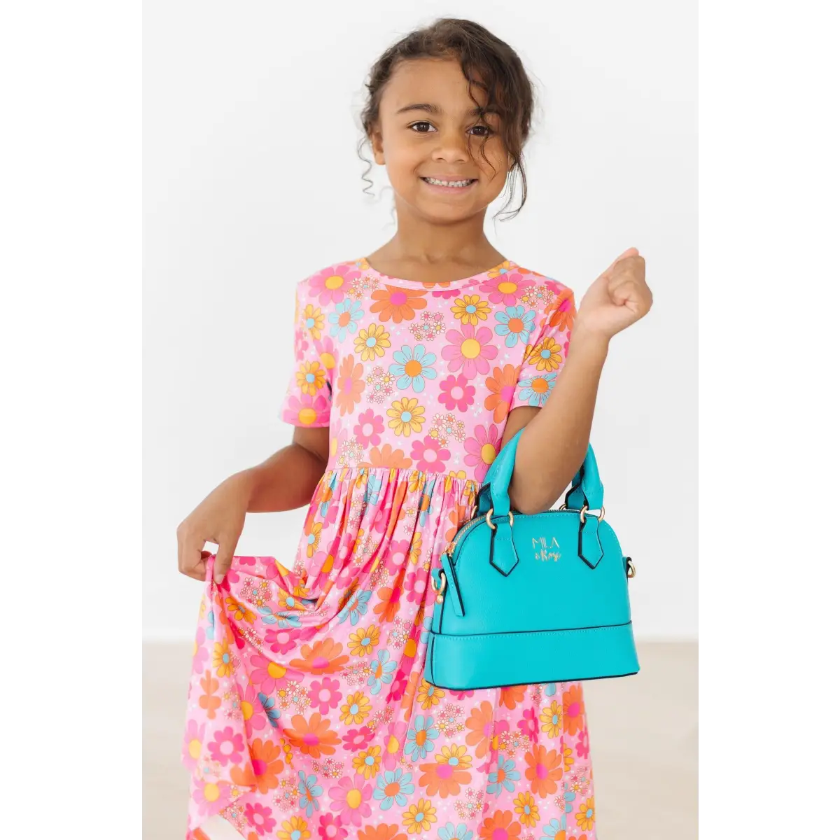 Girl’s Crossbody Purse - Caribbean Blue - Mila & Rose ®