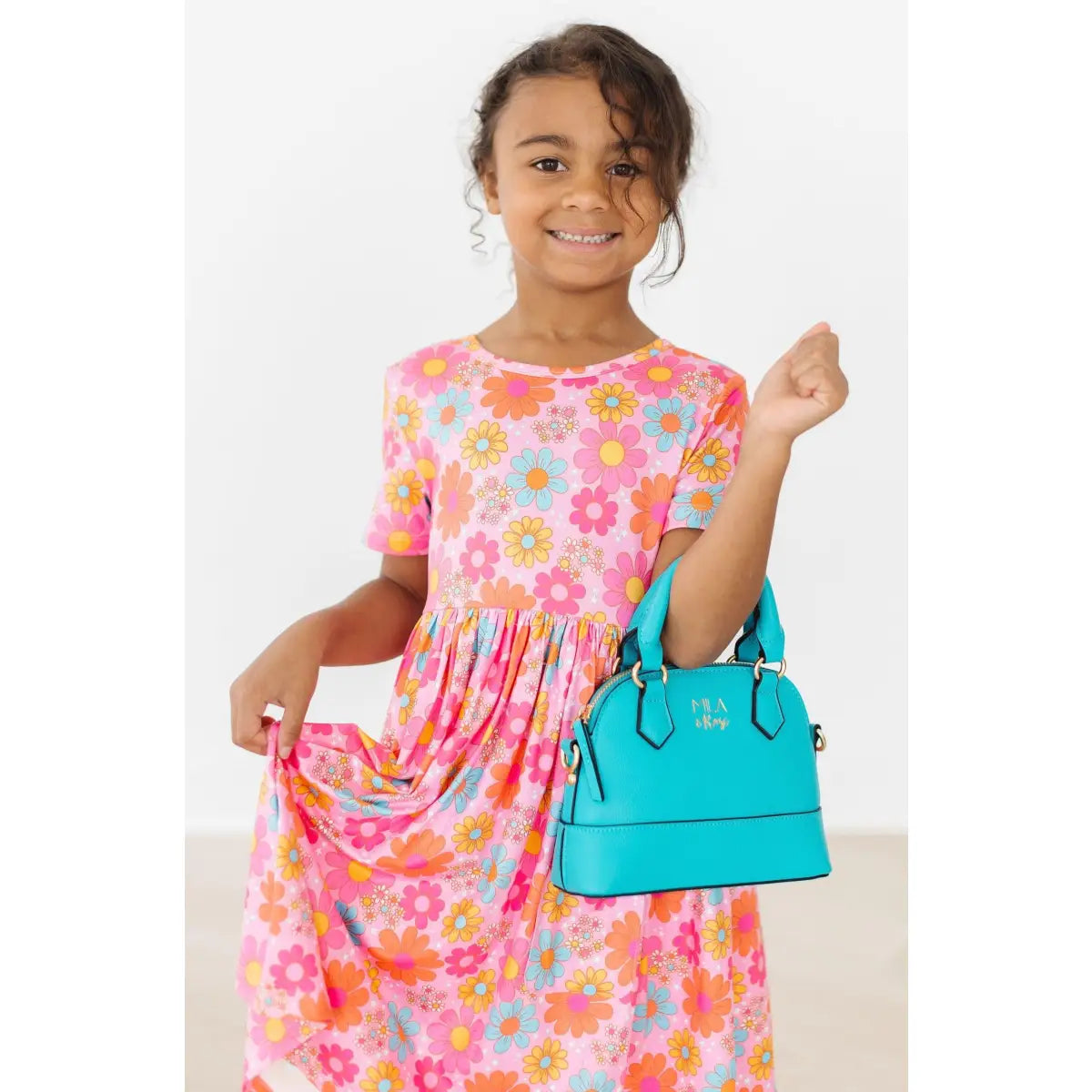 Girl’s Crossbody Purse - Caribbean Blue - Mila & Rose ®