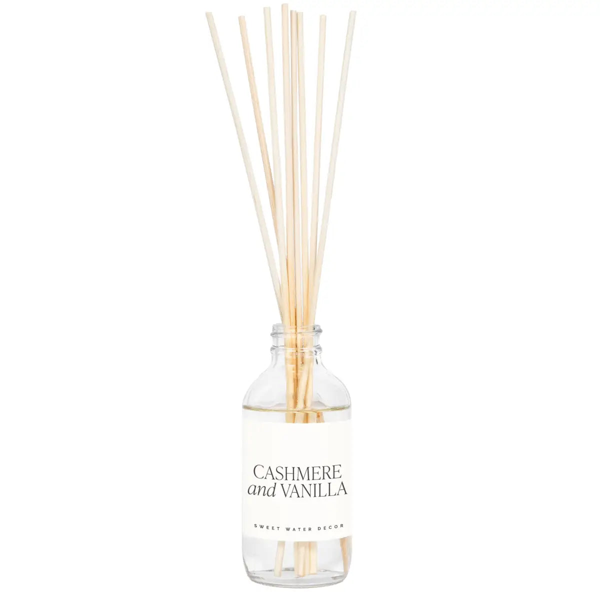 Cashmere and Vanilla Clear Reed Diffuser - Sweet Water Decor