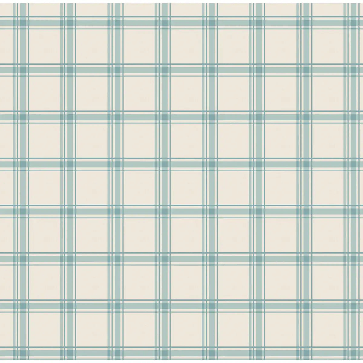 Chad Wallpaper - Classic Country Plaid - by Megan Cabaj - Sample 1 foot by 1 foot / Blue - Loomwell Home Goods