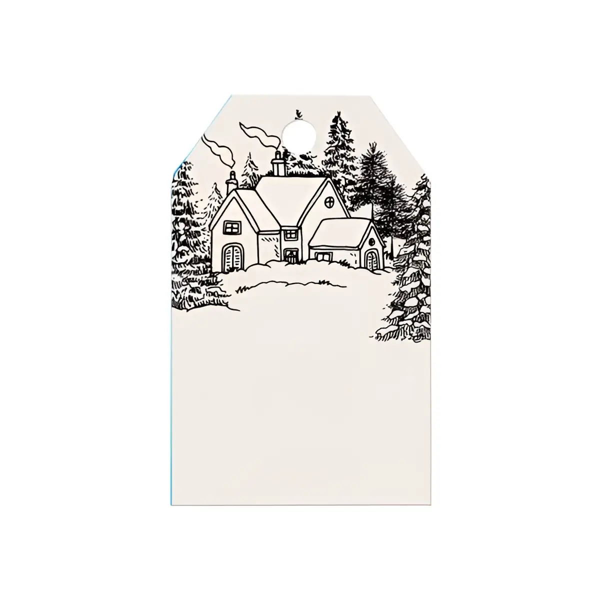 Christmas Gift Tag (4 designs) 2.25x3.5’’ - Black Winter Scene - Nashville Wraps