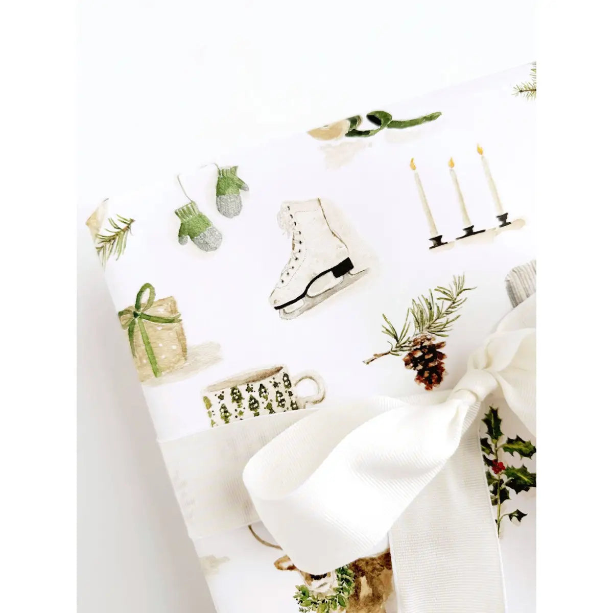 Christmas Gift Wrap - Evergreen Things - Set of 3 Paper Sheets - Emily Lex - emily lex studio