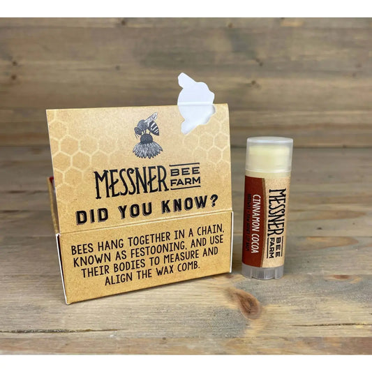 Lip Balm - Cinnamon Cocoa - Handmade with Beeswax - Messner Bee Farm