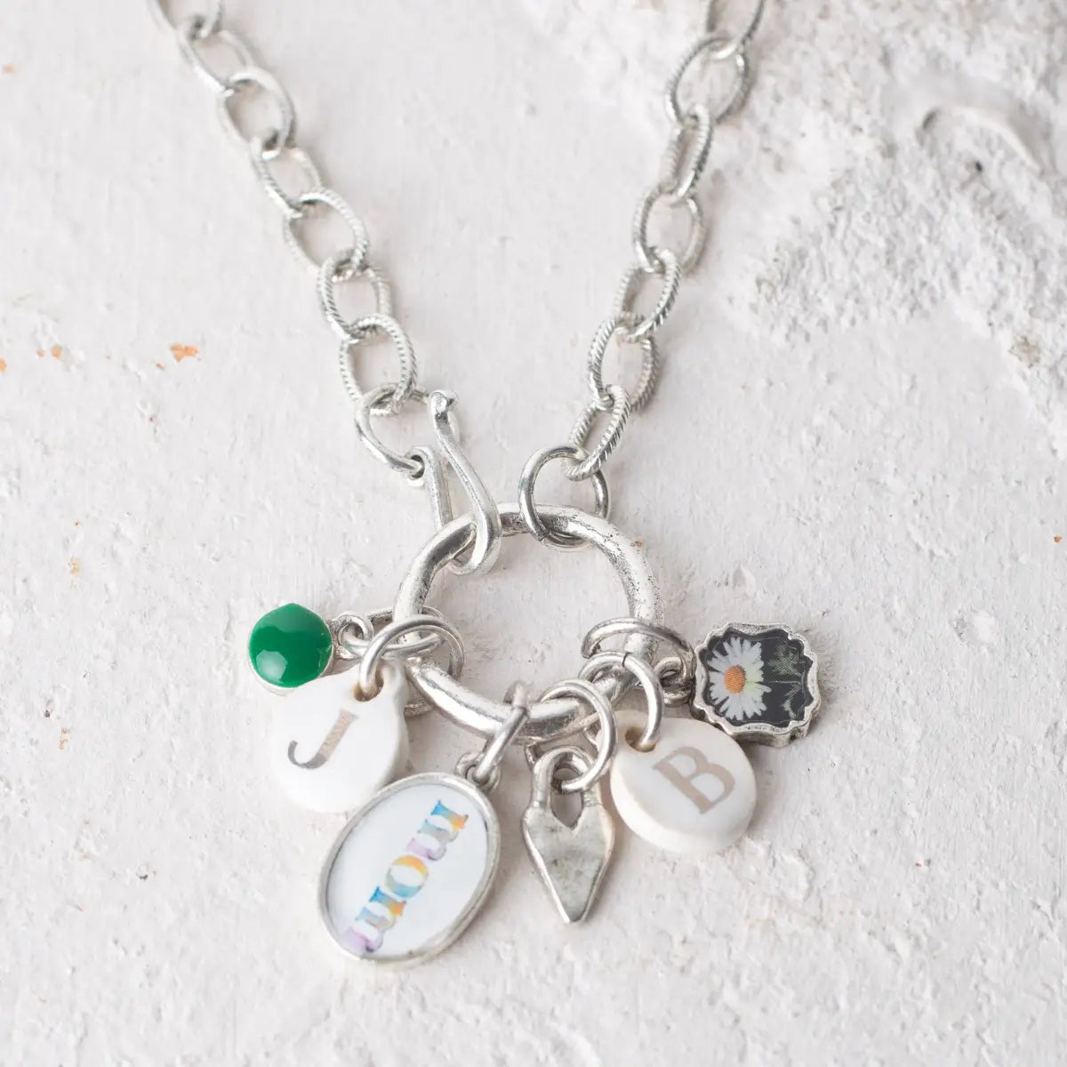 Circle Charm Necklace - Gold Silver - Bel Kai