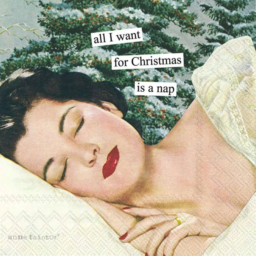 Cocktail Napkins - Nap for Christmas - Anne Taintor - Boston International