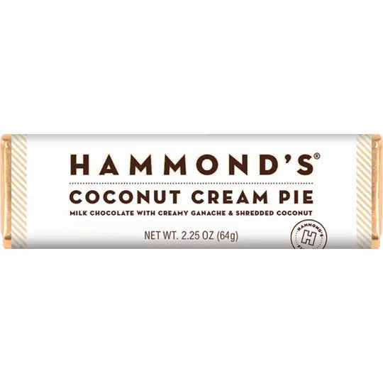 Coconut Cream Pie - Milk Chocolate Candy Bar - Hammond’s Candies
