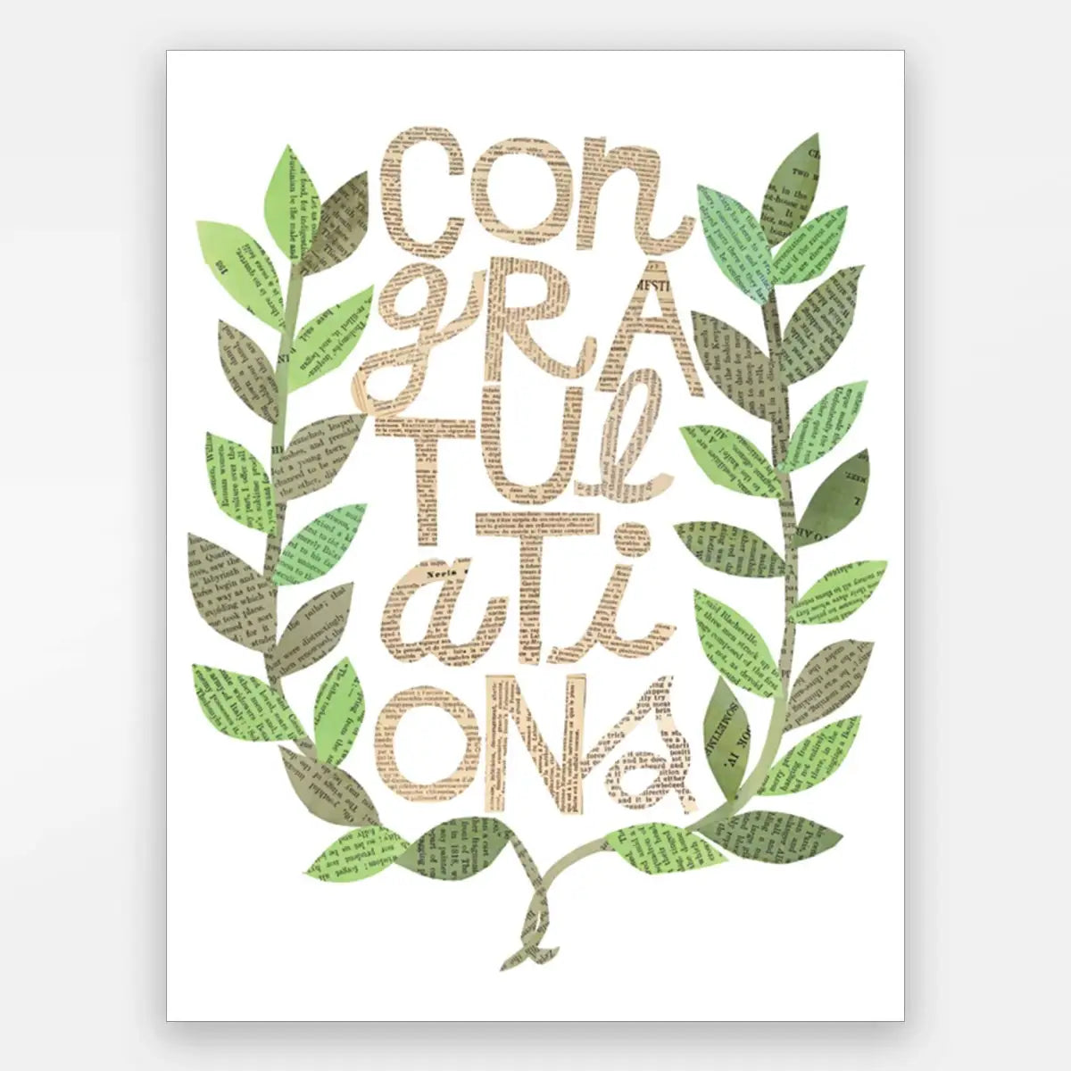 Congratulations Laurel Card (blank) - Paste