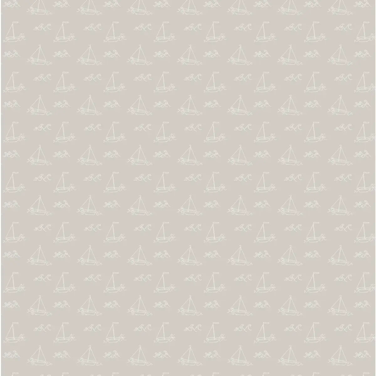 Conrad Wallpaper - Subtle Sailboats - Coastal Cottage - by Lauren Blair Hersey - Loomwell Home Goods