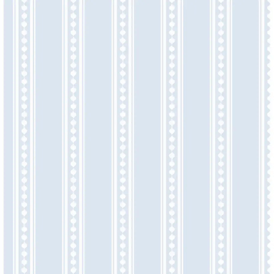 Conway Wallpaper - Dotted Stripe - by Beeky Illustration - Sample 1 foot by 1 foot / Blue - Loomwell Home Goods