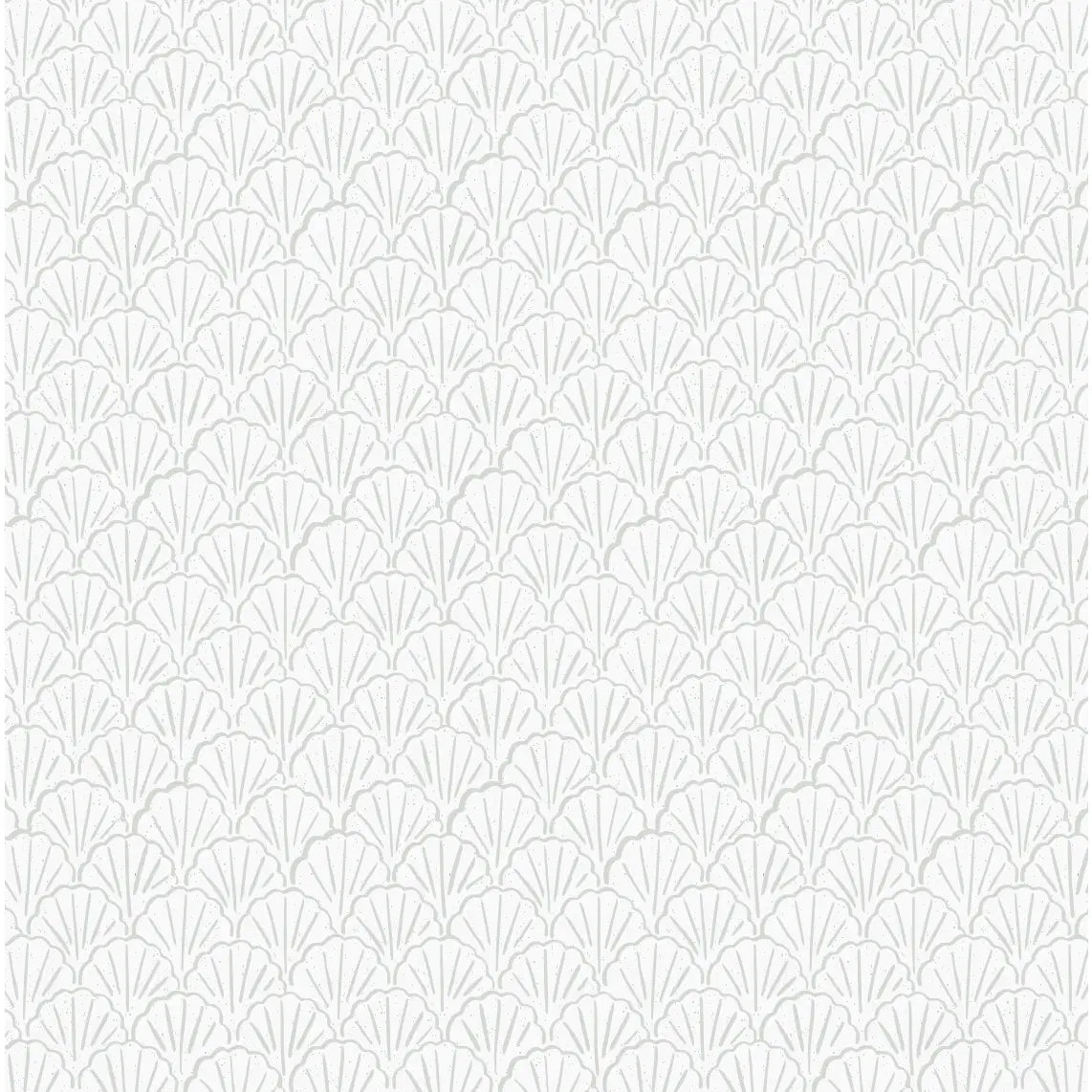 Coralie Wallpaper - Seashell Fans - by Studio Stephie - Sample 1 foot by 1 foot / Sage - Loomwell Home Goods