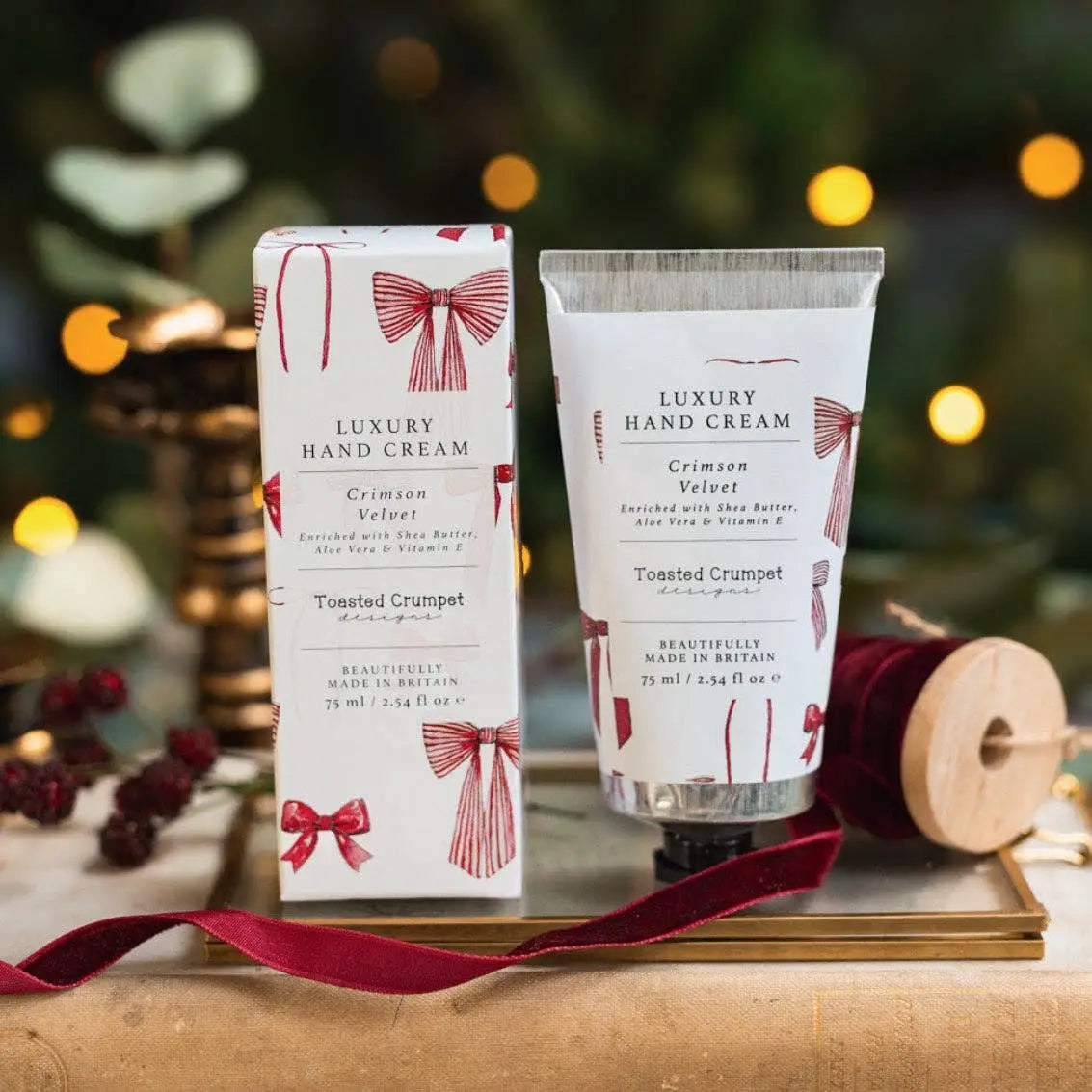 Luxury Hand Cream - Crimson Velvet - Toasted Crumpet (We Pay All US Duties & Tariffs)