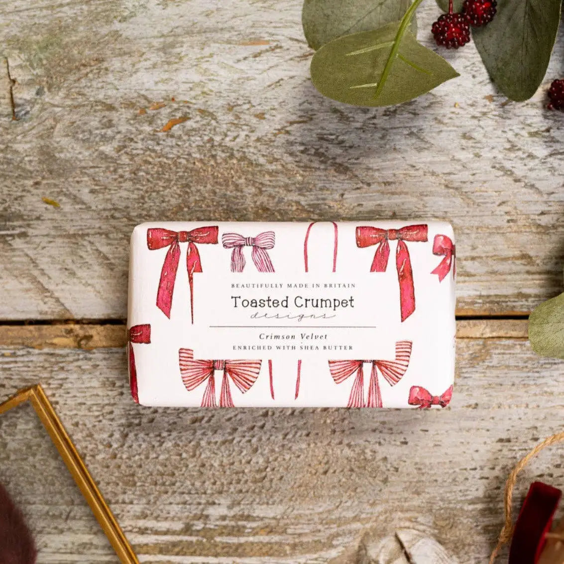 Luxury Bar Soap - Crimson Velvet Holiday - Toasted Crumpet (We Pay All US Duties & Tariffs)